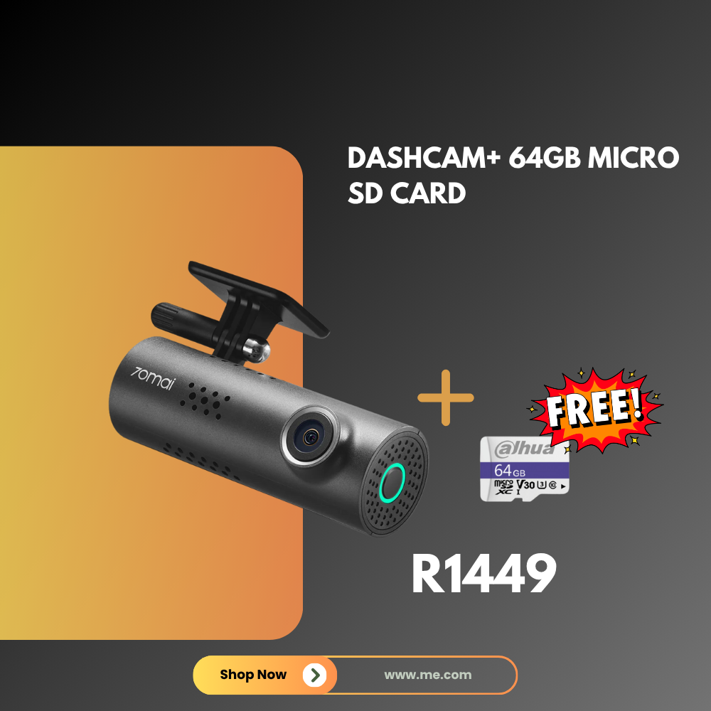 Dashcam application interface showing real-time video feed and recording controls